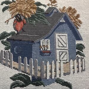 French Cottage House Tapestry Pillow‎ Fall House Throw Grannycore Cottagecore